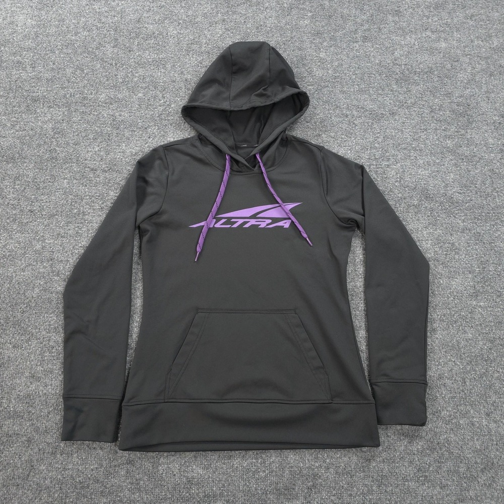 Altra Hoodie‎ Womens Small Black Graphic Performance Running Athletic Sweatshirt